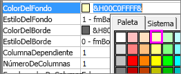 Propiedad de relleno de color para un cuadro combinado.
