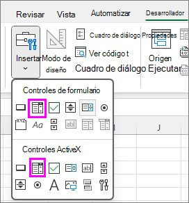Insertar cuadro combinado