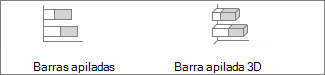 Gráficos de barras apiladas y barras apiladas en 3D