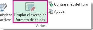 Limpiar el exceso de formato de celda