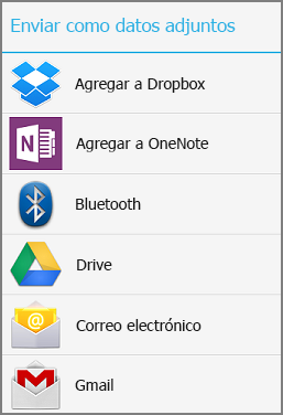 Email como datos adjuntos