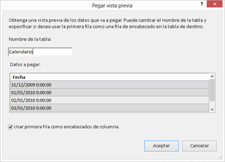 Vista previa de pegado