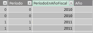 Columna Año fiscal de período