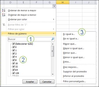 Filtrar datos