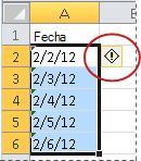 Botón de error