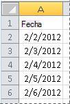 Fechas convertidas