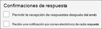 Obtener una confirmación de la respuesta