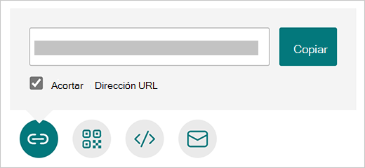 Opción Acortar URL en Microsoft Forms