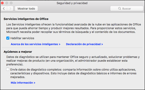 Habilitar características inteligentes en mac
