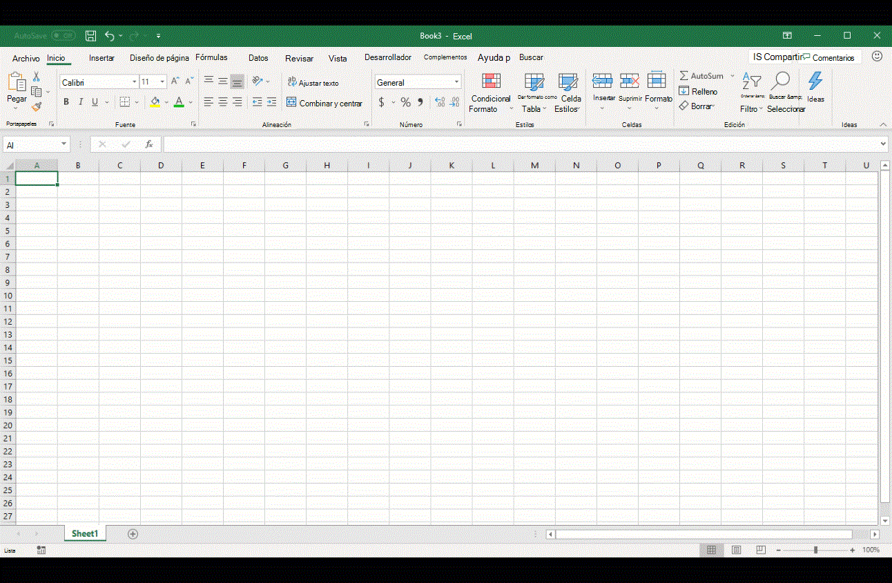 Imagen animada de Ideas de Excel en acción
