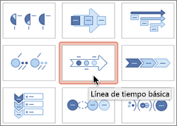 Insertar una escala de tiempo básica