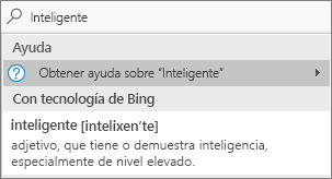 Búsqueda de Información con una palabra definida