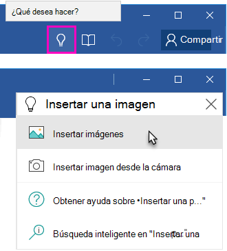 Word cinta que muestra el campo de texto Información