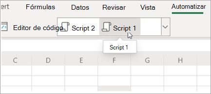 Muestra scripts de Office