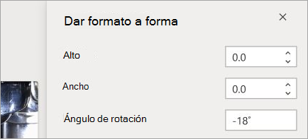 Muestra los controles de formato de forma