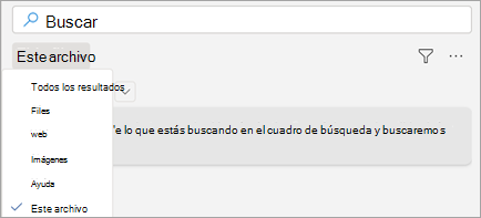 Muestra la búsqueda en Word