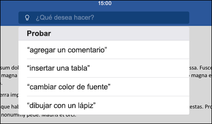 Use lenguaje natural para decirle a la herramienta Información qué desea hacer.