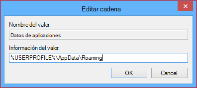 En el cuadro Datos del valor, escriba la ruta de acceso siguiente y, a continuación, haga clic en Aceptar.