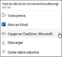 nueva ventana de carga de Outlook en OneDrive