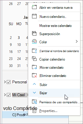 Hacer clic con el botón derecho en el menú contextual