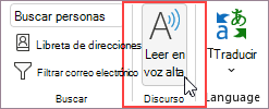Seleccionar Lectura en voz alta