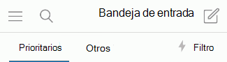 Cambio de entrada y salida en la Bandeja de entrada Prioritarios en iOS