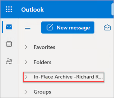 Lista de carpetas de Outlook