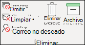 Ignorar, limpiar, eliminar, archivar