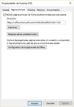 Desactivar Mostrar página principal de forma predeterminada para esta carpeta