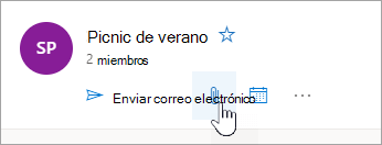 Captura de pantalla del botón Ir a archivos de grupo
