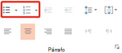 agregar viñetas