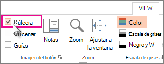 Mostrar regla.