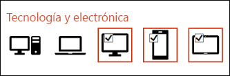 Puede seleccionar varios iconos para insertar haciendo clic una vez en cada uno de ellos.