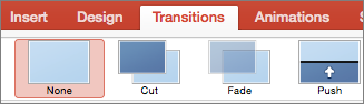 Transiciones de PowerPoint para Mac