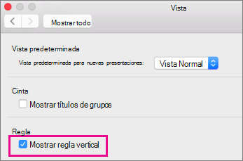 Casilla Mostrar regla vertical