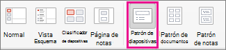 Comando Patrón de diapositivas en PPT para Mac