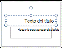 Marcador de texto de título