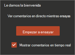 Haga clic en Iniciar ensayar