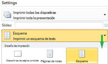 Diseño para imprimir un esquema