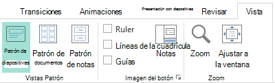 Pueden personalizarse los diseños de diapositivas en la vista Patrón de diapositivas