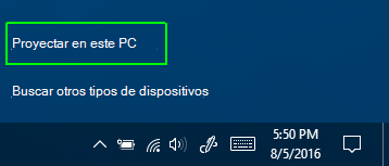 Proyectar en este PC