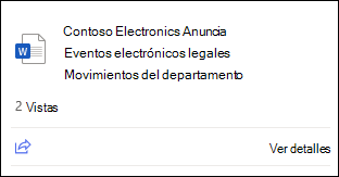 Tarjeta de archivo condensada
