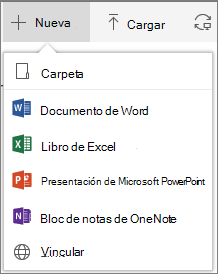 Office 365 Crear una nueva carpeta o documento