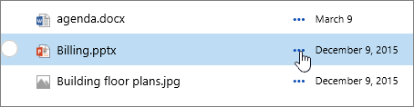 Nombre de archivo resaltado en la Biblioteca de documentos