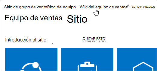 Vínculos principales con uno seleccionado.