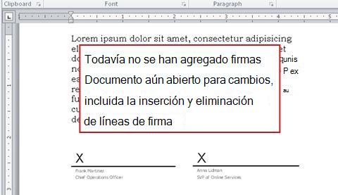 Documento sin la primera firma y, por tanto, abierto a nuevos cambios