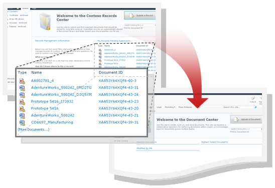 Realizar el seguimiento de elementos con identificadores de documento