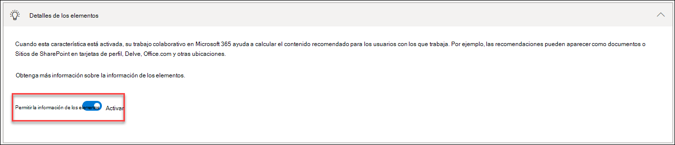 captura de pantalla de desactivar la inteligencia de elementos