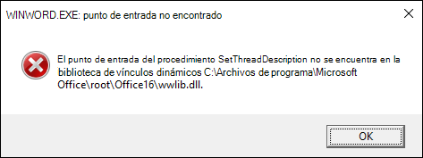 Error al abrir documentos de Word