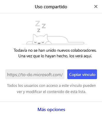 Captura de pantalla donde se muestra el menú Compartir